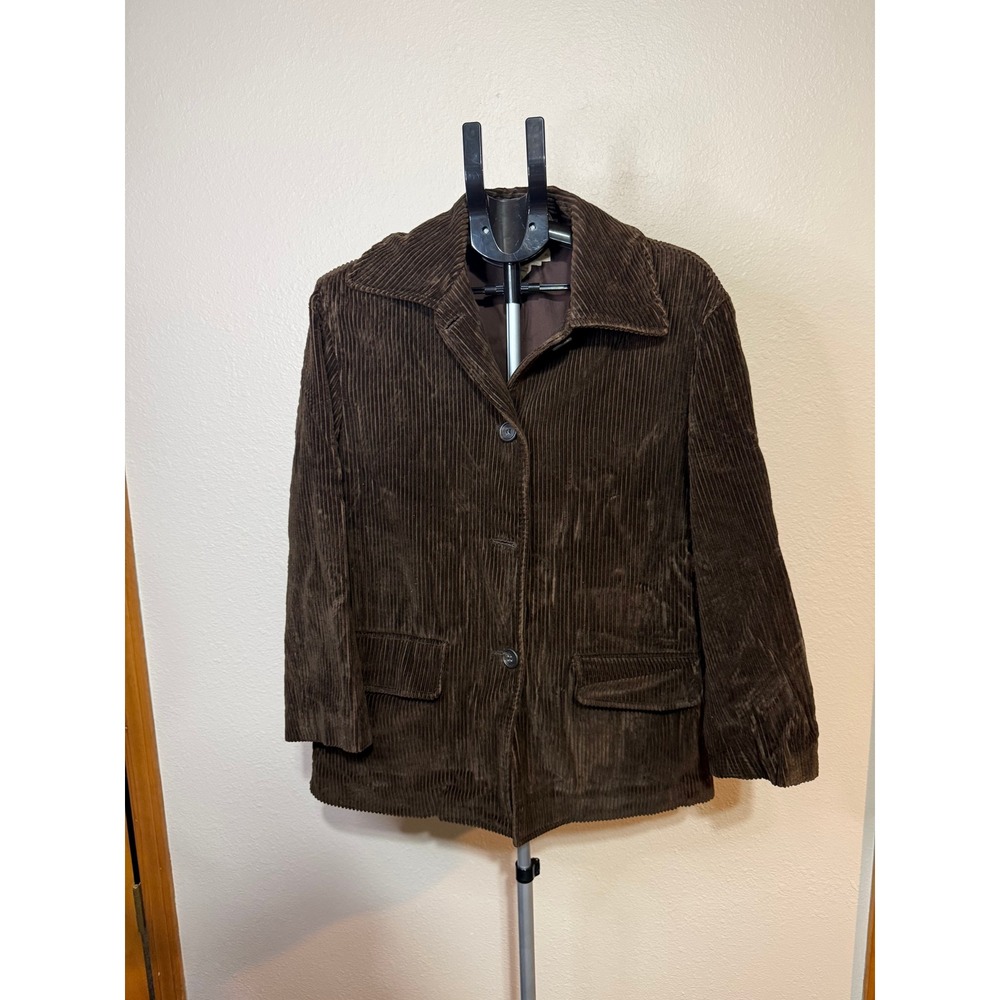 J.Crew Mens Brown Cotton Wide Wale Corduroy Blazer Jacket Size Small